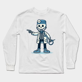 chiropractor skeleton Long Sleeve T-Shirt